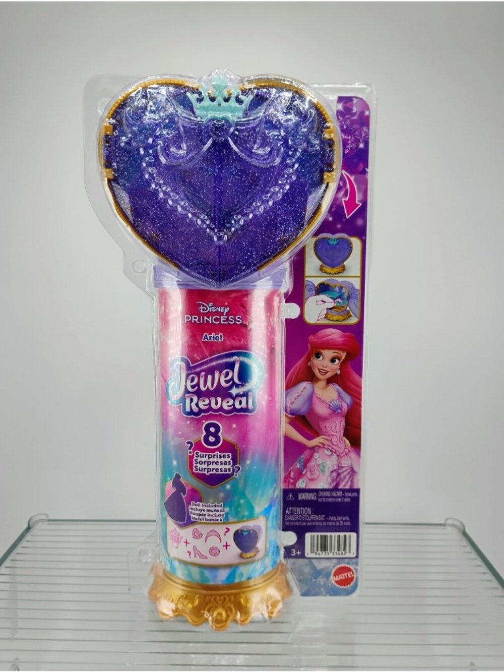 Disney Princess Ariel Jewel Reveal Doll Playset 8 Surprises Toy